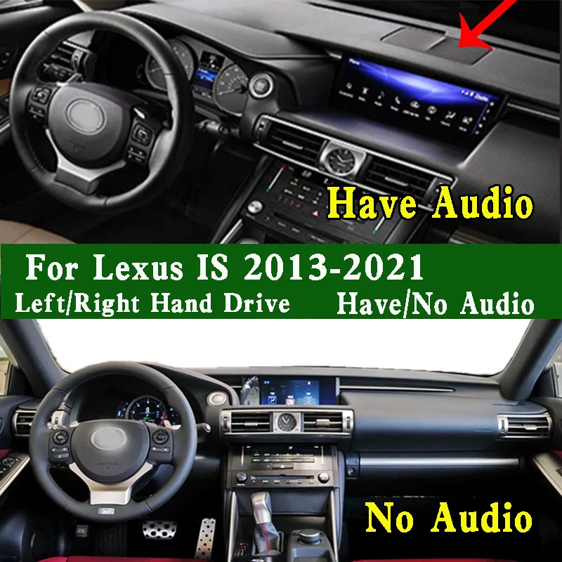 Para lexus is iii e3 rc c1 350 gsc10 300h 2013-21 dashmat painel de instrumentos capa protetor solar