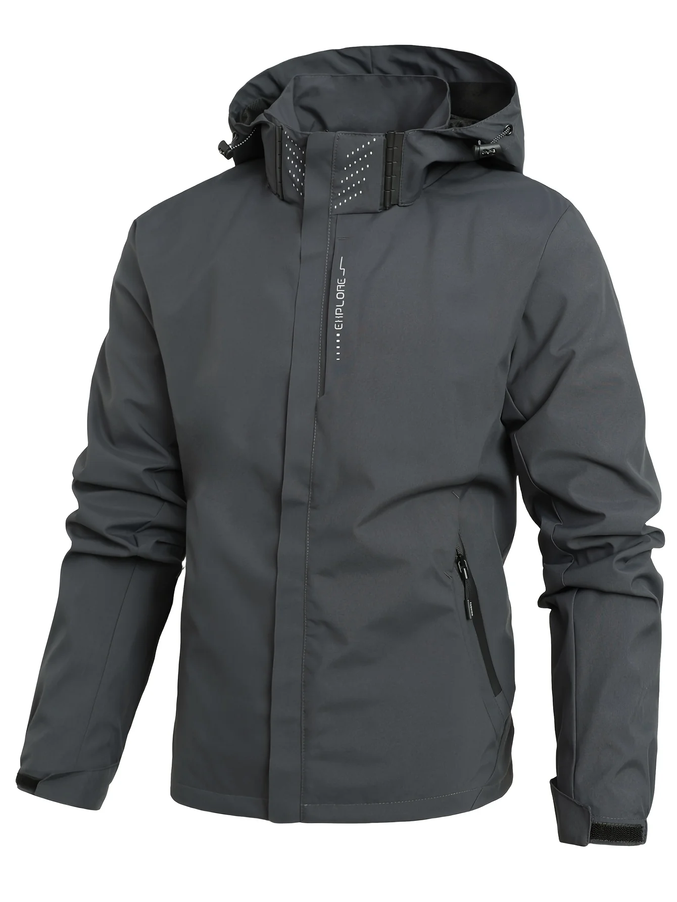 Men's Lightweight Waterproof Rain Jacket, Hooded Shell Outdoor Raincoat Hiking Windbreaker Jacket