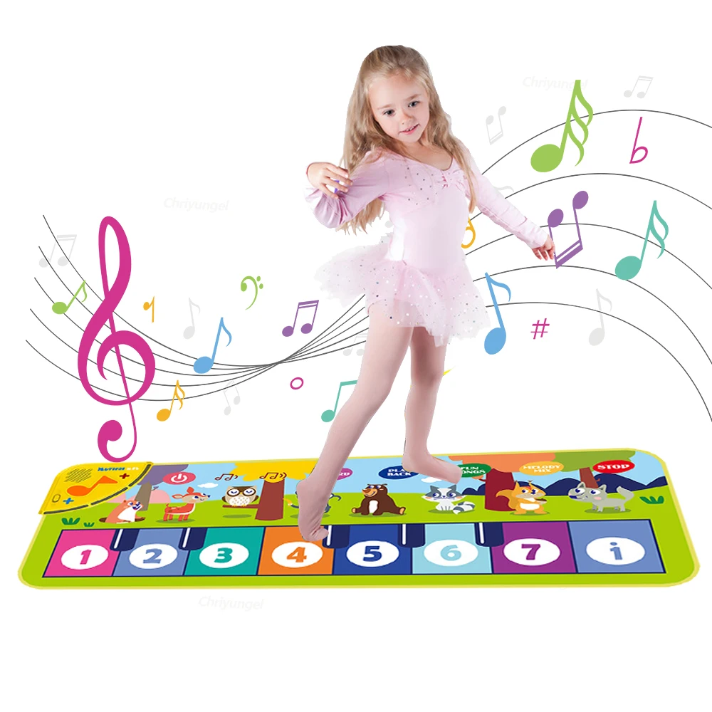 Piano Mat for Kids Kids Toddlers Floor Keyboard Dance Mat Baby Fitness Play Musical Carpet Music