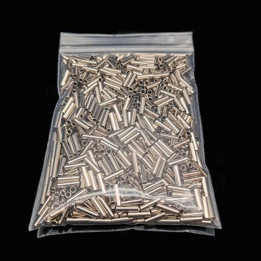 100pcs Fishing Line Connector Fixing Accessories Crimp Sleeve Copper Tube Wire Pipe Crimp Sleeves