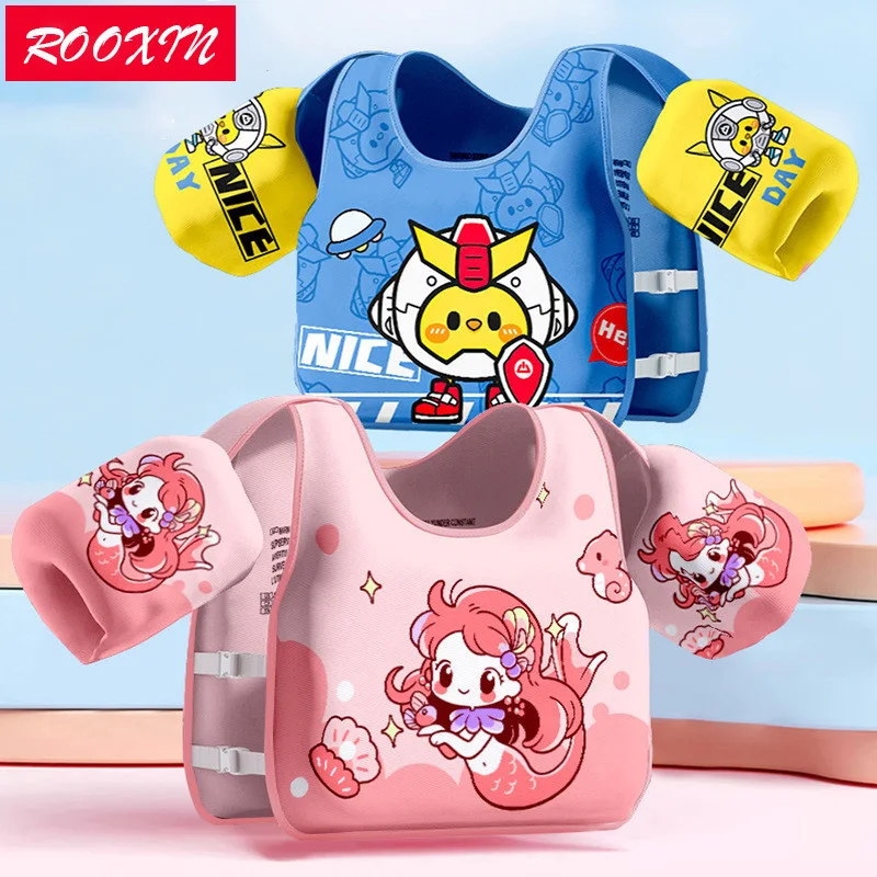 ROOXIN Baby Swim Vest Child Buoyancy Vest Swimming Ring Tube For Kid Swimming Arm Ring Swim Pool