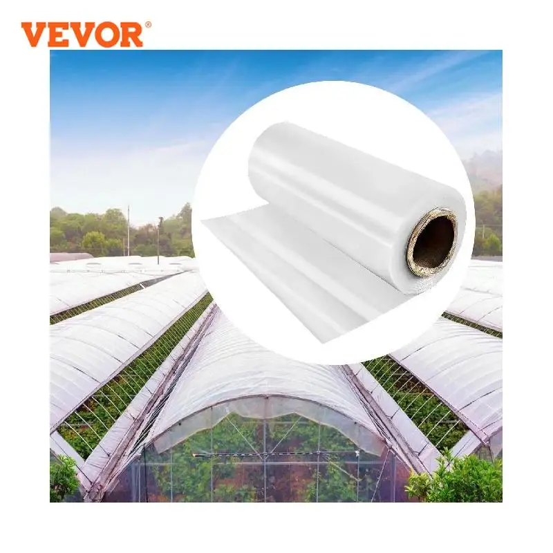 VEVOR PE Gewächshausfolien 3,6 M Länge x 8,5 M Breite Transparent Treibhausfolien, 0,15 mm Dicke