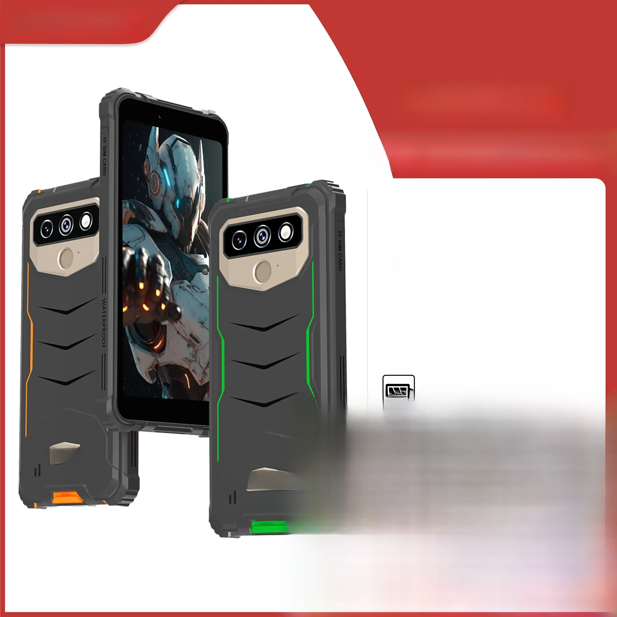 HOTWAV T5 MAX Robuster Android 13 OS 6050 mAh Akku 4 GB RAM 64 GB ROM NFC unterstützt 6,0'' DH+
