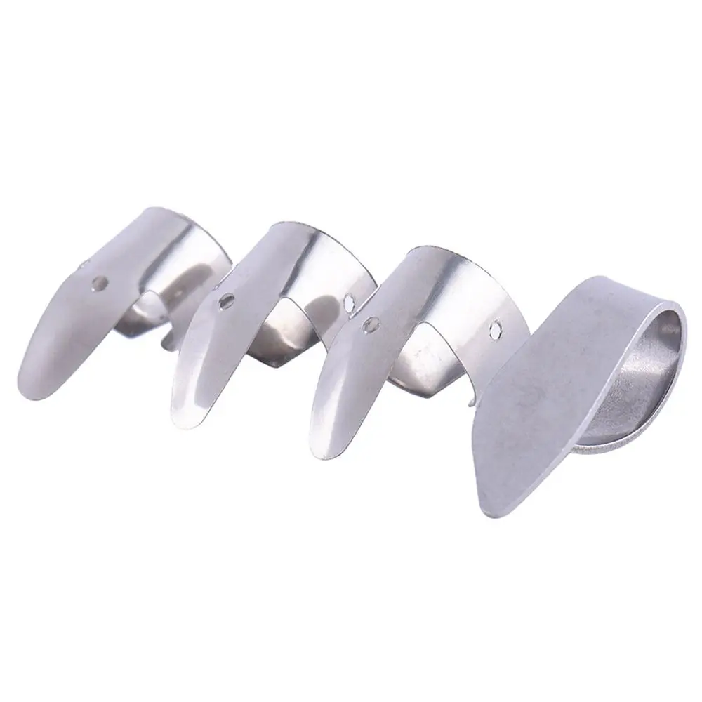 3 Metall finger picks 1 Daumen pickel Set Gitarren finger picks für Gitarre Dobro Banjo usw.