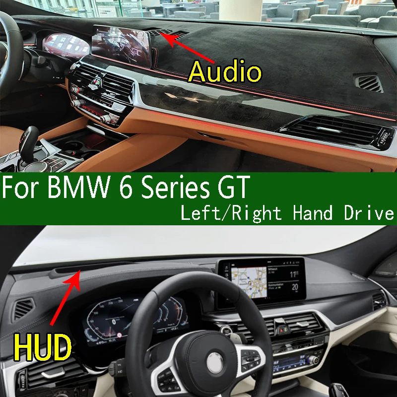 Para bmw série 6 640i gt g32 gran turismo 2018-2021 dashmat painel de instrumentos capa almofada