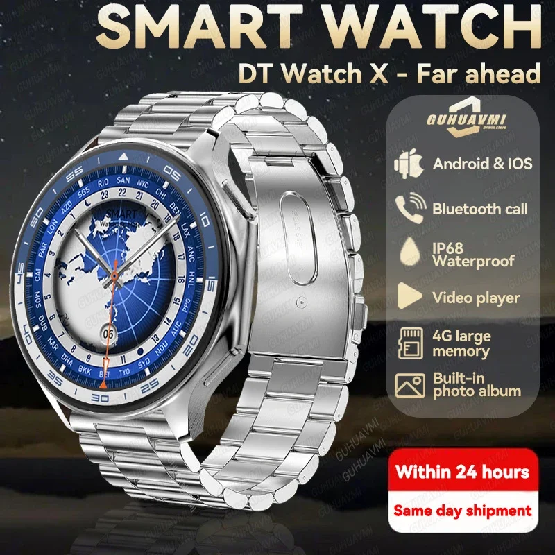 2024 neu für huawei ios watch x ip68 wasserdichte smart watch 4g großes speicher album smart uhren