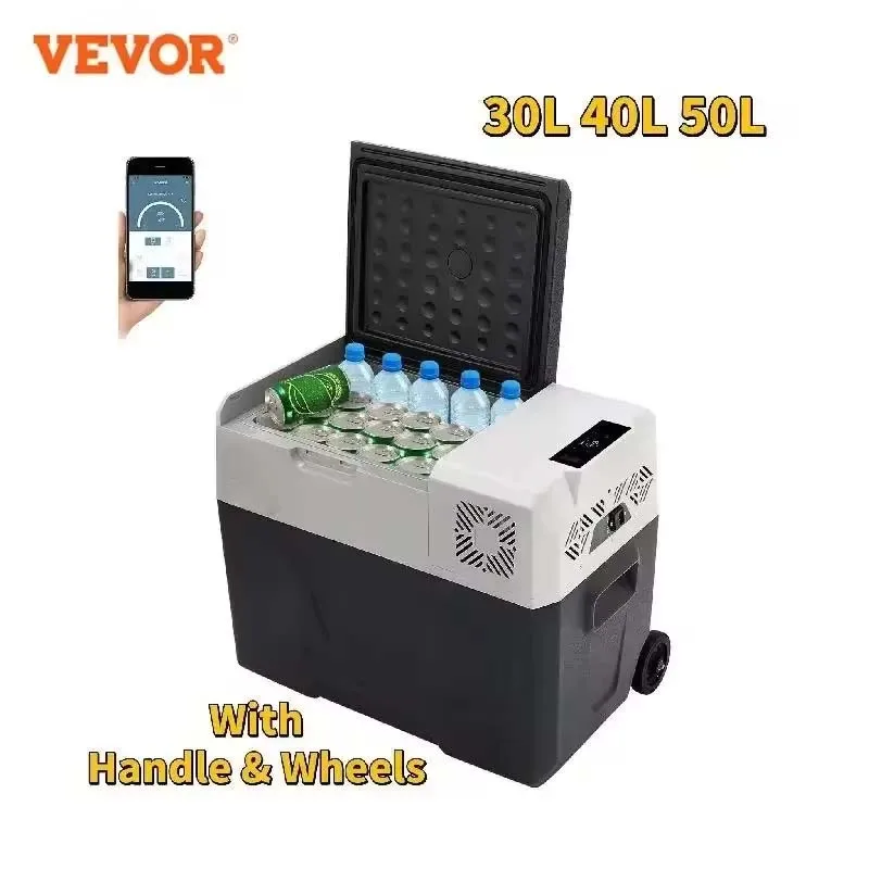VEVOR Mini-Kühlschrank, Mini-Auto-Kühlschrank mit Gefrierfach, 30 l, 40 l, 50 l, tragbarer
