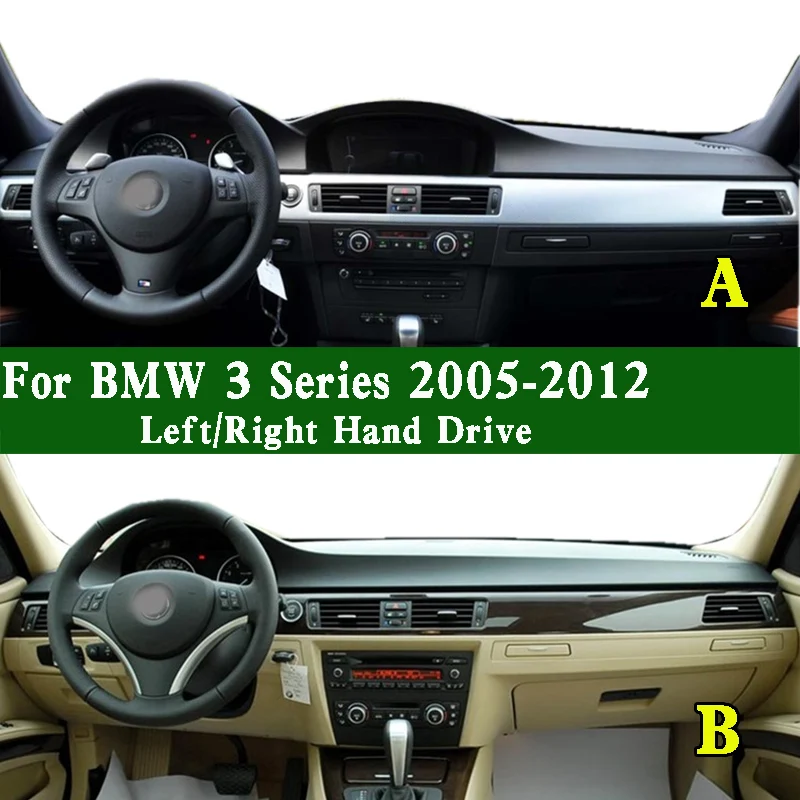 Para bmw série 3 m3 328i 320i 318i e90 e91 e92 e93 dashmat painel de instrumentos capa protetora