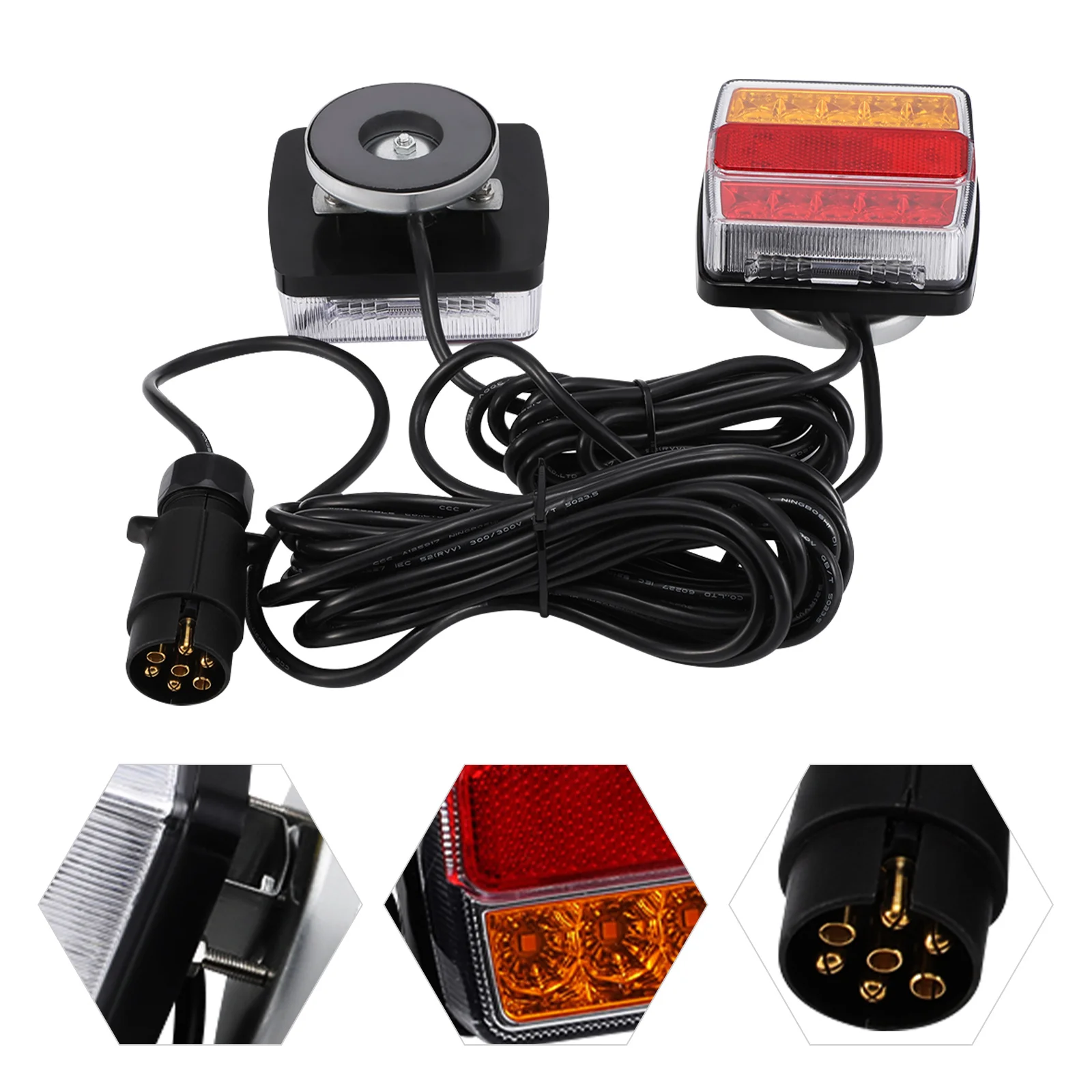 Magnetische LED-Anhänger Abschlepp licht Heck leuchte 12V mit 7,5 m Kabel