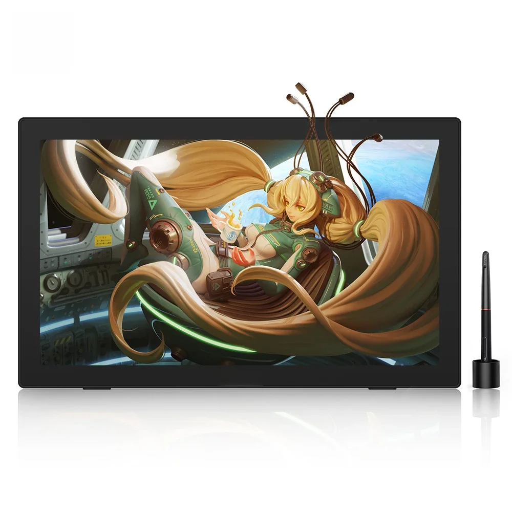 XPPen-Artist 24 FHD Desenho Display, Tablet Gráfico, Monitor com Suporte Ajustável, 132% sRGB