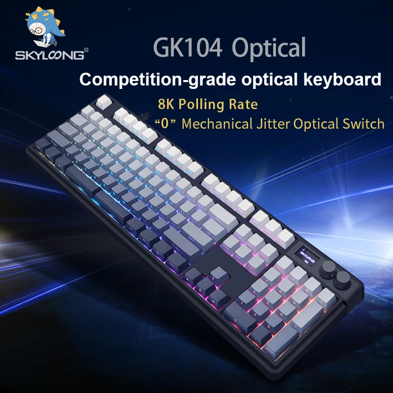 SKYLOONG Tastatur mit optischen Schaltern, 8k-Polling-Rate, USB-C, kabelgebunden,