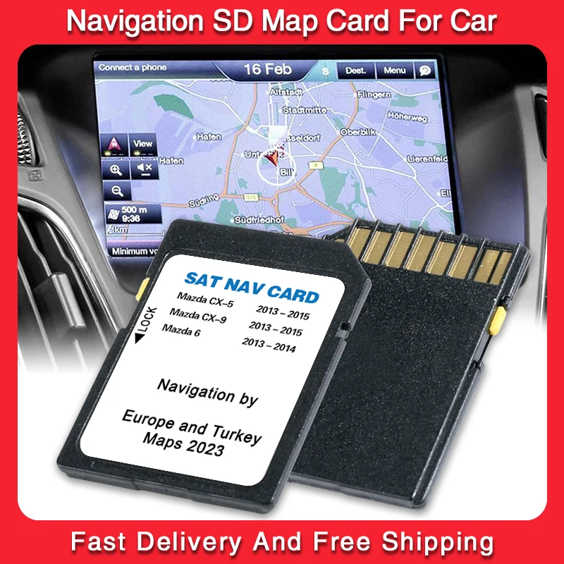 Arbeit Stabile Neueste Version Karten Sat Navigation SD GPS Karte für Mazda 6 CX5 CX9 Auto Update