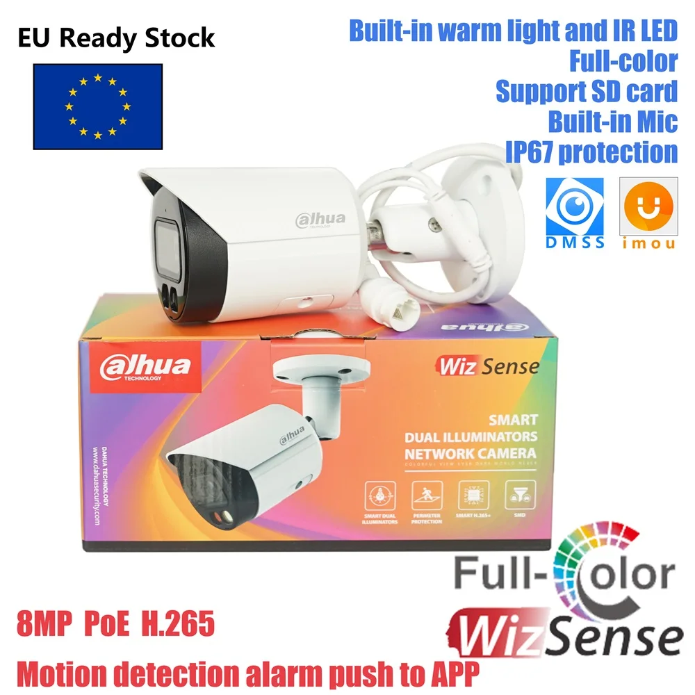 Dahua 8mp smart Dual Light Fest fokal kugel Wizsense Netzwerk kamera HFW2849S-S-il eingebautes