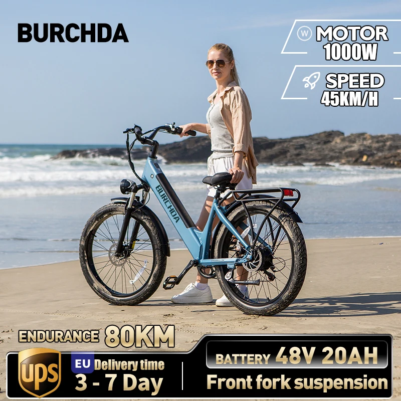 Burchda az26 3,0 w45km/h 26 Zoll Elektro fahrrad 48 v20ah Lithium batterie Stadt Elektro fahrrad