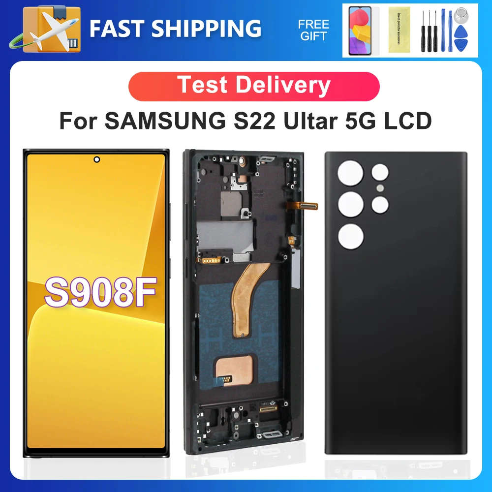 S22 ultra für samsung 6.8 ''für s22ultra s908 s908b s908u s908w s908e lcd display touchscreen