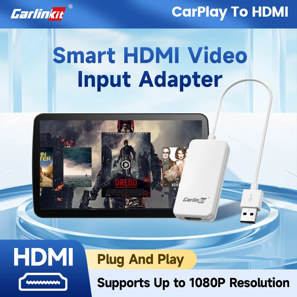 Carlin kit Auto Ai Box HDMI Multimedia Adapter Auto TV Mate Box Kabel Carplay zu HDMI Video Eingang
