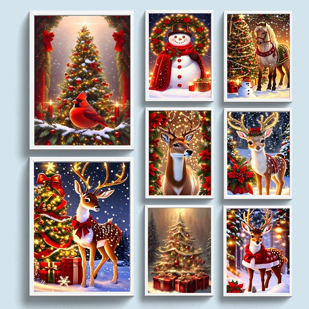 5d DIY volle runde Bohrer Diamant Malerei Weihnachten Kit Home Dekoration für Wohnzimmer