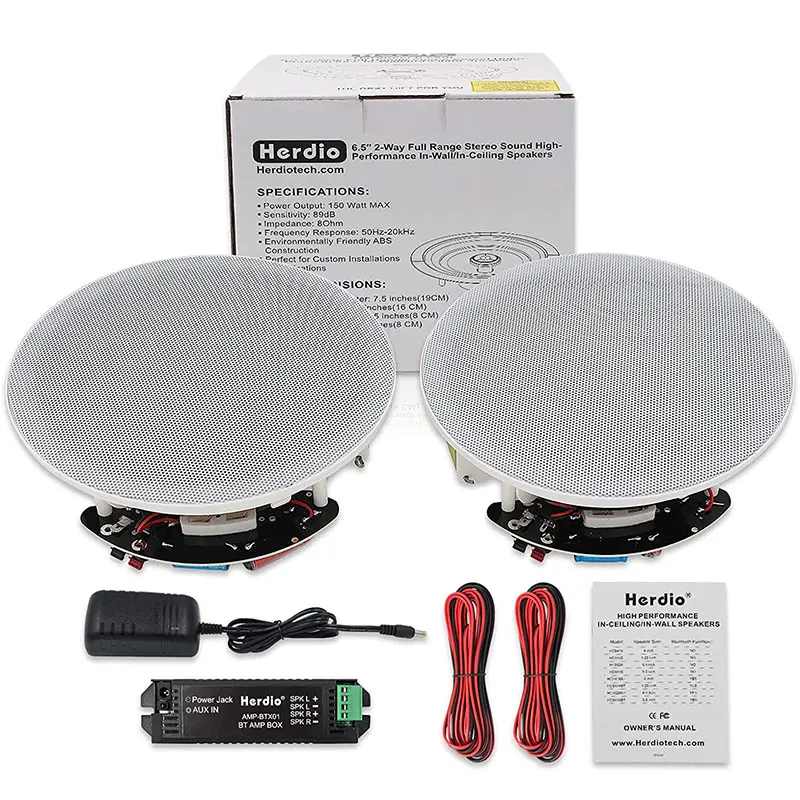 Herdio 6,5 Zoll Home Audio 300W Decke Bluetooth-Lautsprecher HiFi-Voll bereich Stereoanlage für