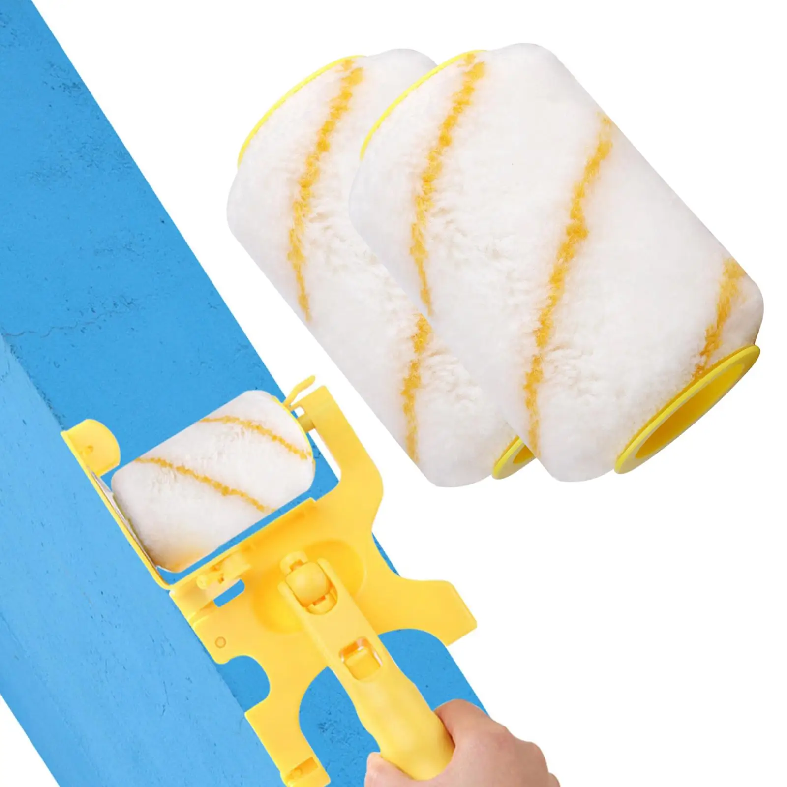 2 Stuks Multifunctionele Draagbare Clean-Cut Verf Roller Kwast Schilderij Wandplafonds Meubels