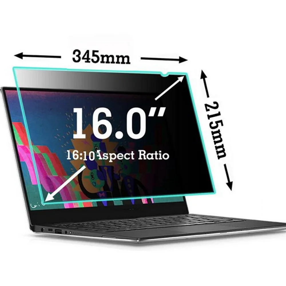 16 Zoll (16:10)-345*215mm Sichtschutz für Laptop-PC Anti-Peep-Anti-Spion-Filter neue matte Blends