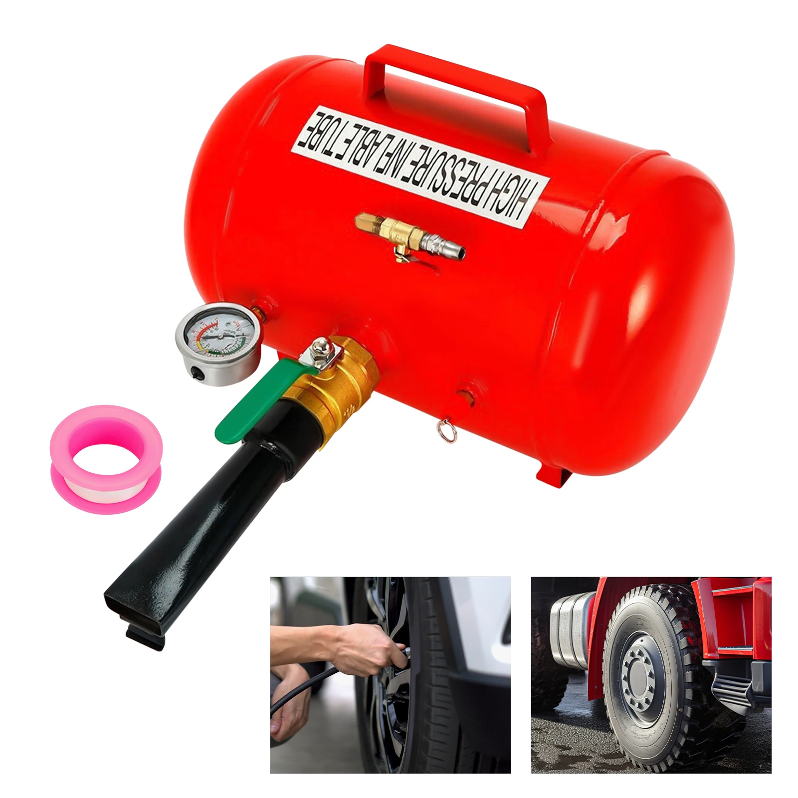 Tragbare Auto Luftpumpe 20l Reifen füll pumpe Reifen füll behälter Vakuum Reifen Burst Sealer