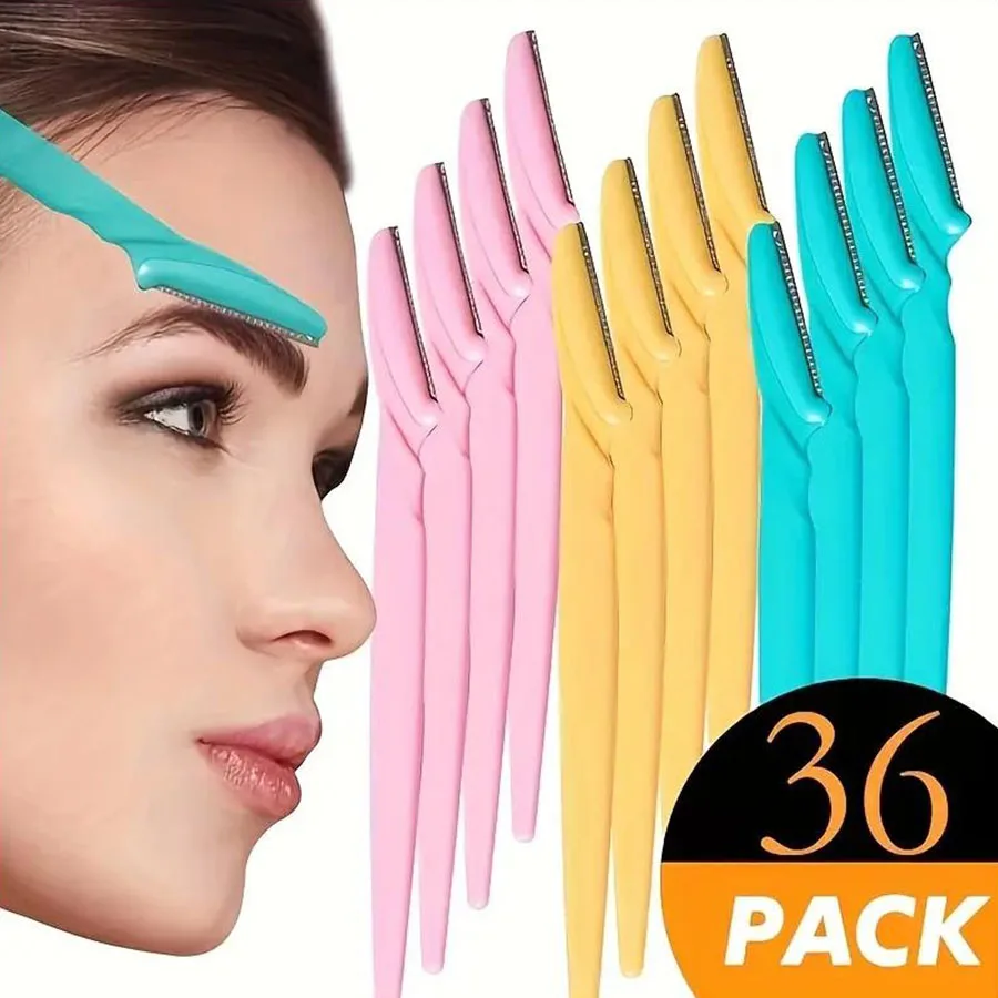 3/6/12/15/36pcs  Eyebrow Trimmer Blade Shaver Portable Face Razor Eye Brow Epilation Hair Removal