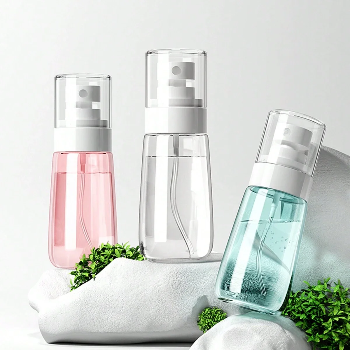 2pcs Portable Clear Spray Bottle Travel 30/60/100ml Perfume Atomizer Dispenser Bottle Mist Toner