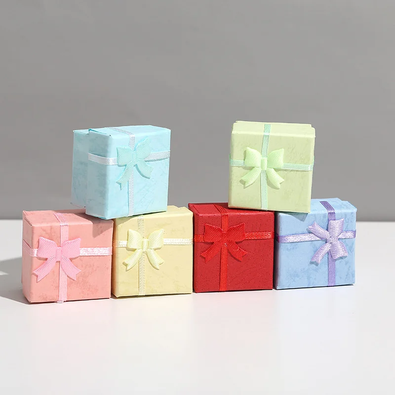 12pcs Fashion Jewelry Packaging Box Multi-color Earrings Ring Box Jewelry Gift Holder 4*4*3CM