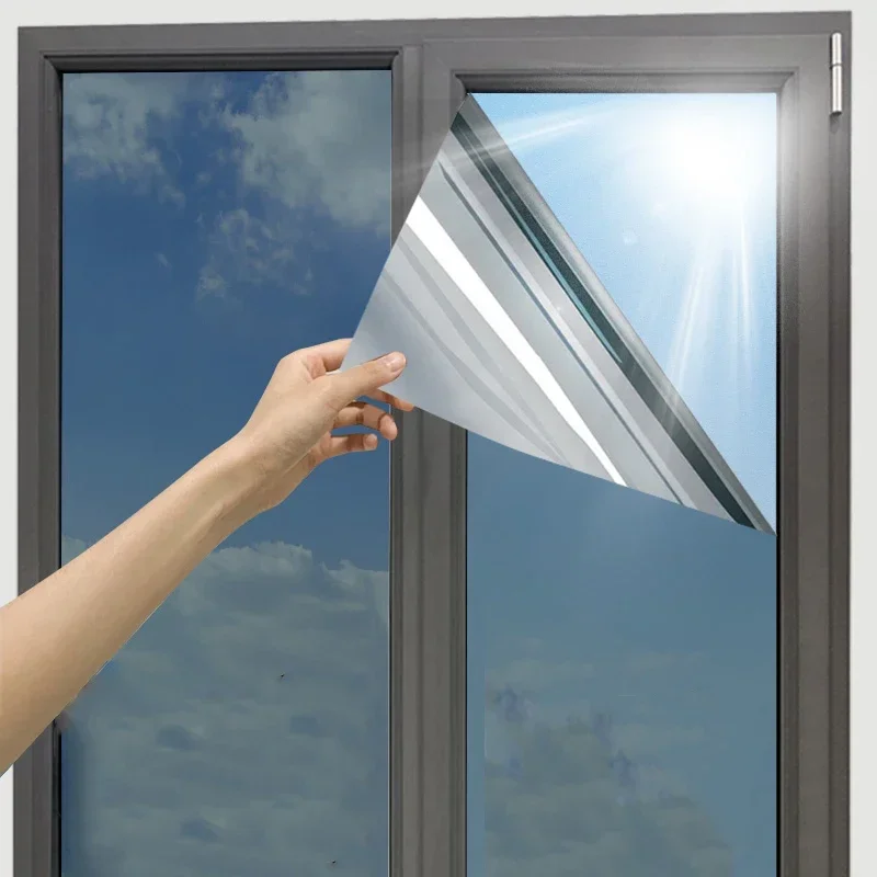 AFDB One Way Window Film, Mirror Effect Tint Glass Covering for Home Office,Reflective Heat Control