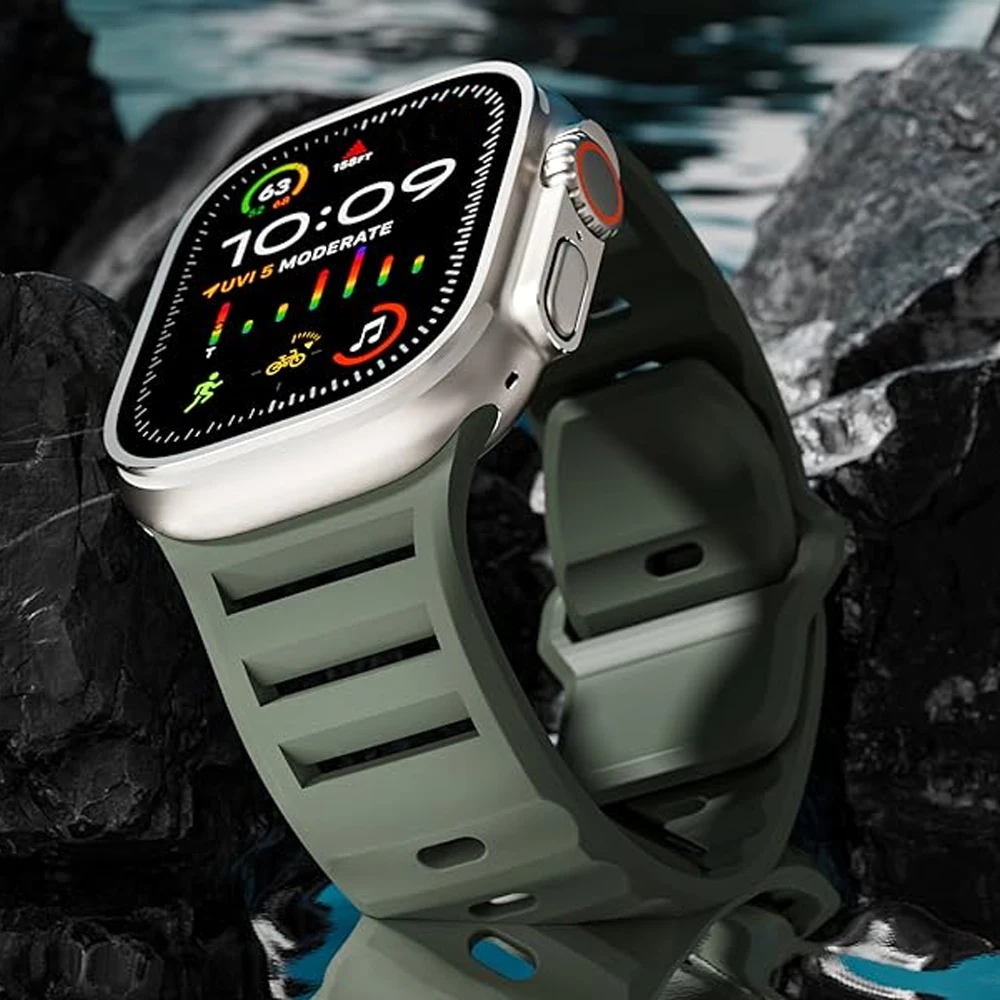 Silicone Strap for Apple watch ultra 2 band 49mm 45mm 44 mm 42mm accessories Sport correa bracelet