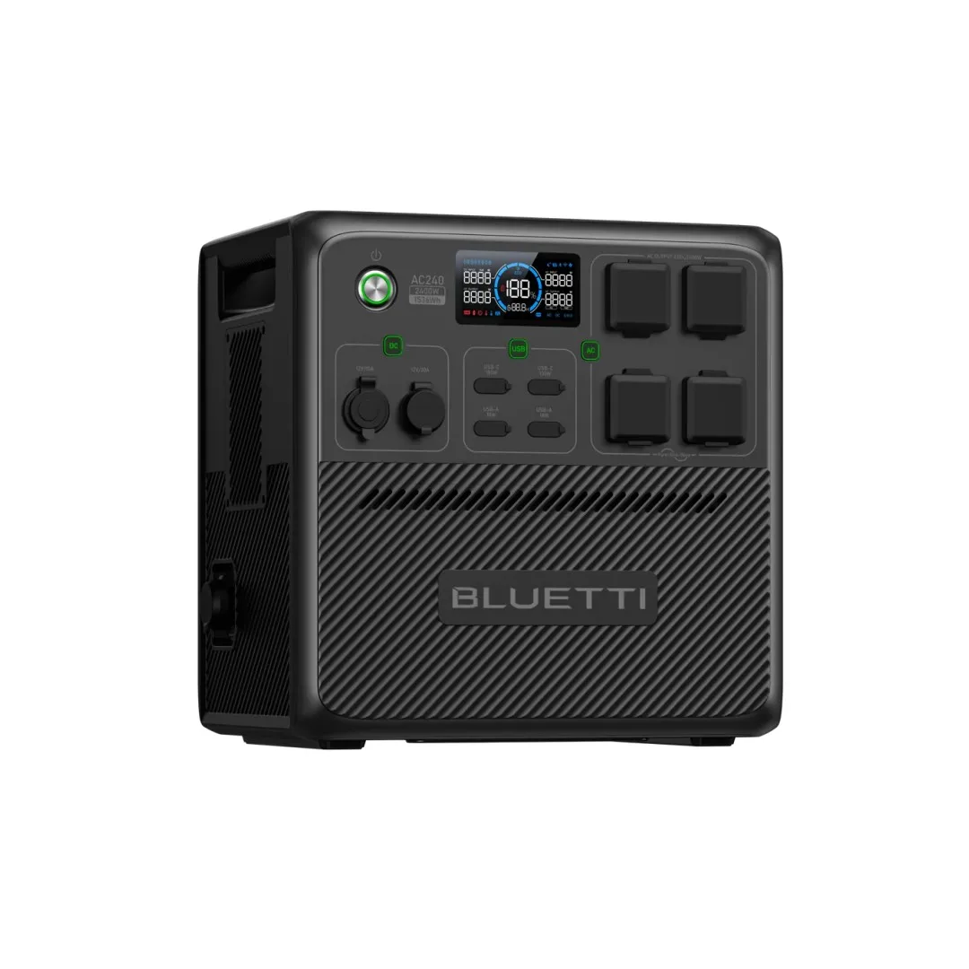Bluetti ac240 eu stecker 2400w 1536wh tragbares kraftwerk solargenerator backup notstrom camping