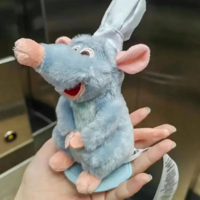 Anime 15cm ratatouille chef remy brinquedo de pelúcia magnética quarto decora boneca crianças ombro boneca de pelúcia decoração 