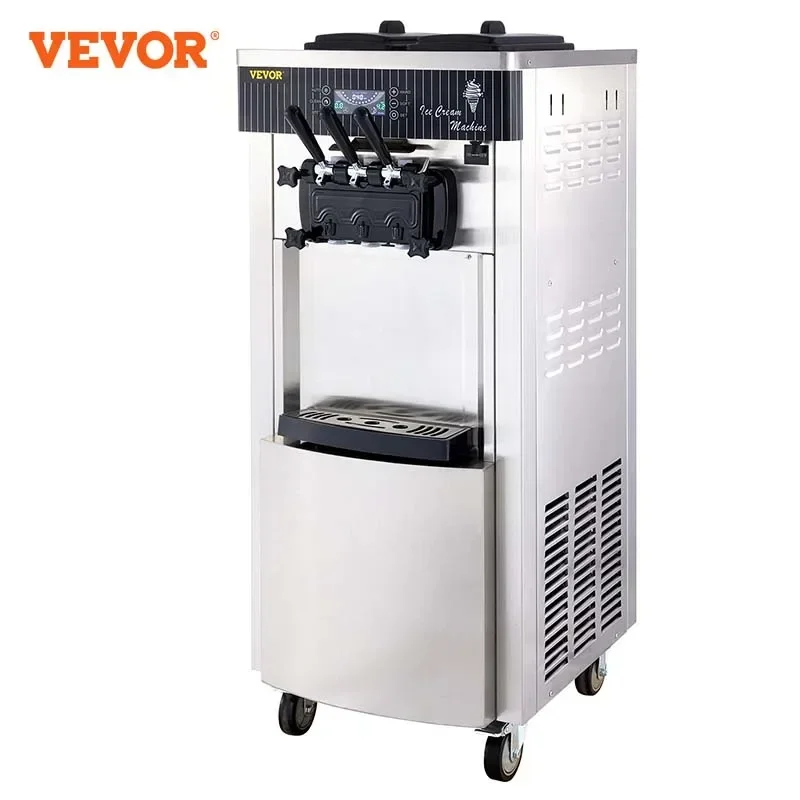 Vevor kommerzielle Soft eismaschine 2200w 20-28l/h Eismaschine Doppel 6l Hopper Eismaschine