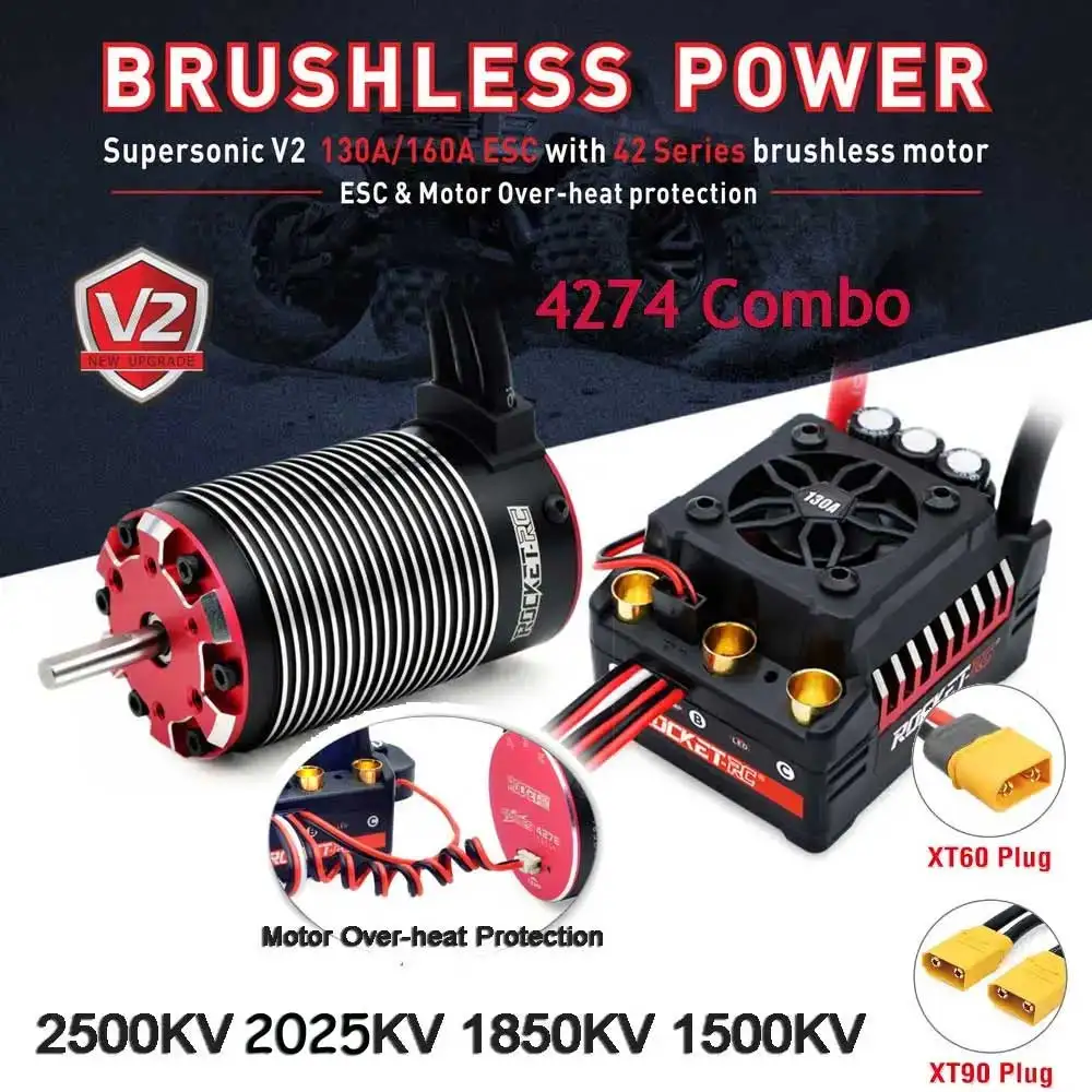 SURPASS HOBBY SUPERSONIC V2 Bürstenloser Motor 4274 Combo 2500KV 2025KV 1850KV und 130A/160A ESC