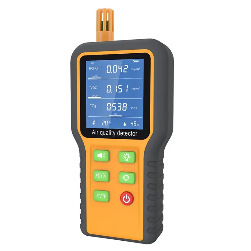 Luftqualität monitor CO2-Monitor Formaldehyd-Detektor tvoc/temp./Luft feuchtigkeit innen mit Summer