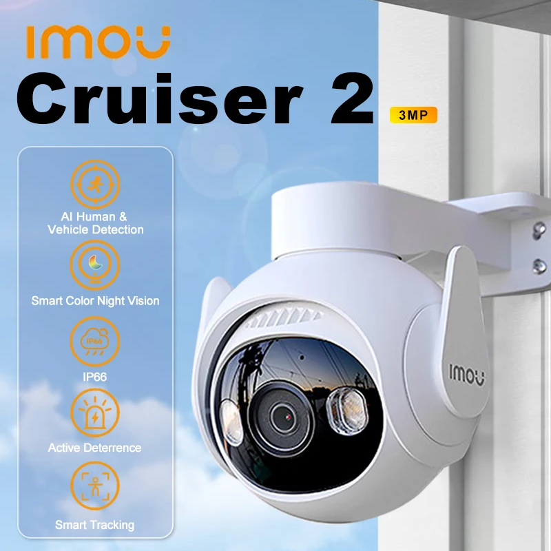 Imou cruiser 2 3mp Zwei-Wege-Talk Wi-Fi Outdoor-Überwachungs kamera ai Smart Tracking menschliche