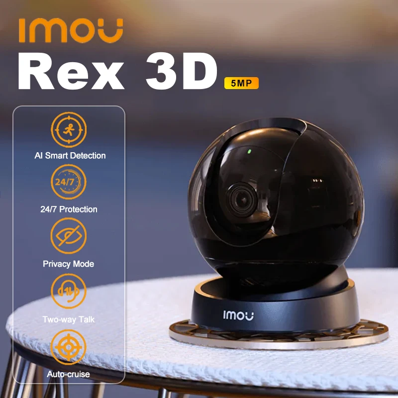 Imou rex 3d 5mp Zwei-Wege-Talk Indoor WiFi Ptz Überwachungs kamera menschliche Haustier Erkennung ai