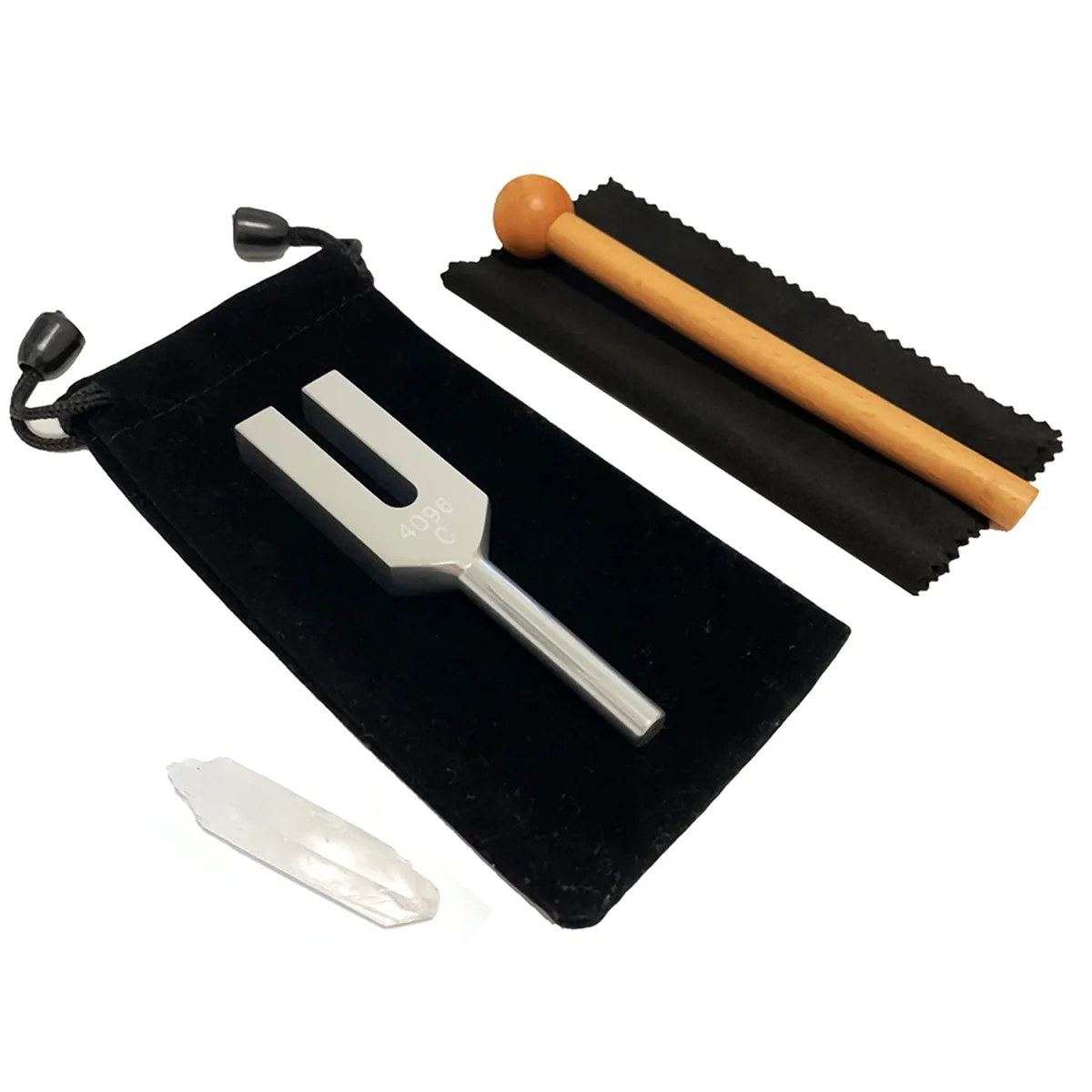 4096 Hz Stimmgabel, Kristall-Stimmgabel zur Heilung, medizinische Qualität mit Holzhammer und