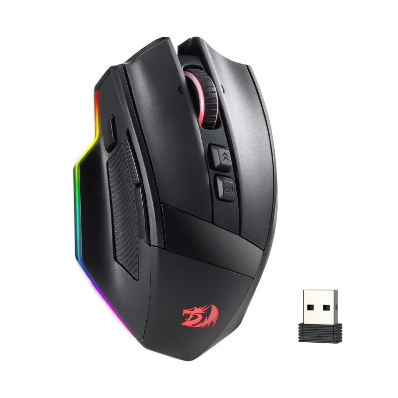 Redragon m813 pro 3-mode rgb gaming gamer 26,000dpi sensor 7 makro tasten maus
