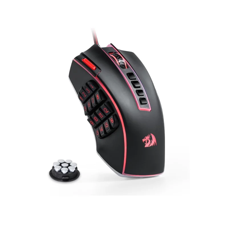 Redragon M990 Mmo Gaming Muis, 32000 Dpi Hoge Precisie Bedrade Rgb Gamer Muis Met 23 Programmeerbare Knoppen, 16 Side Macro Toet