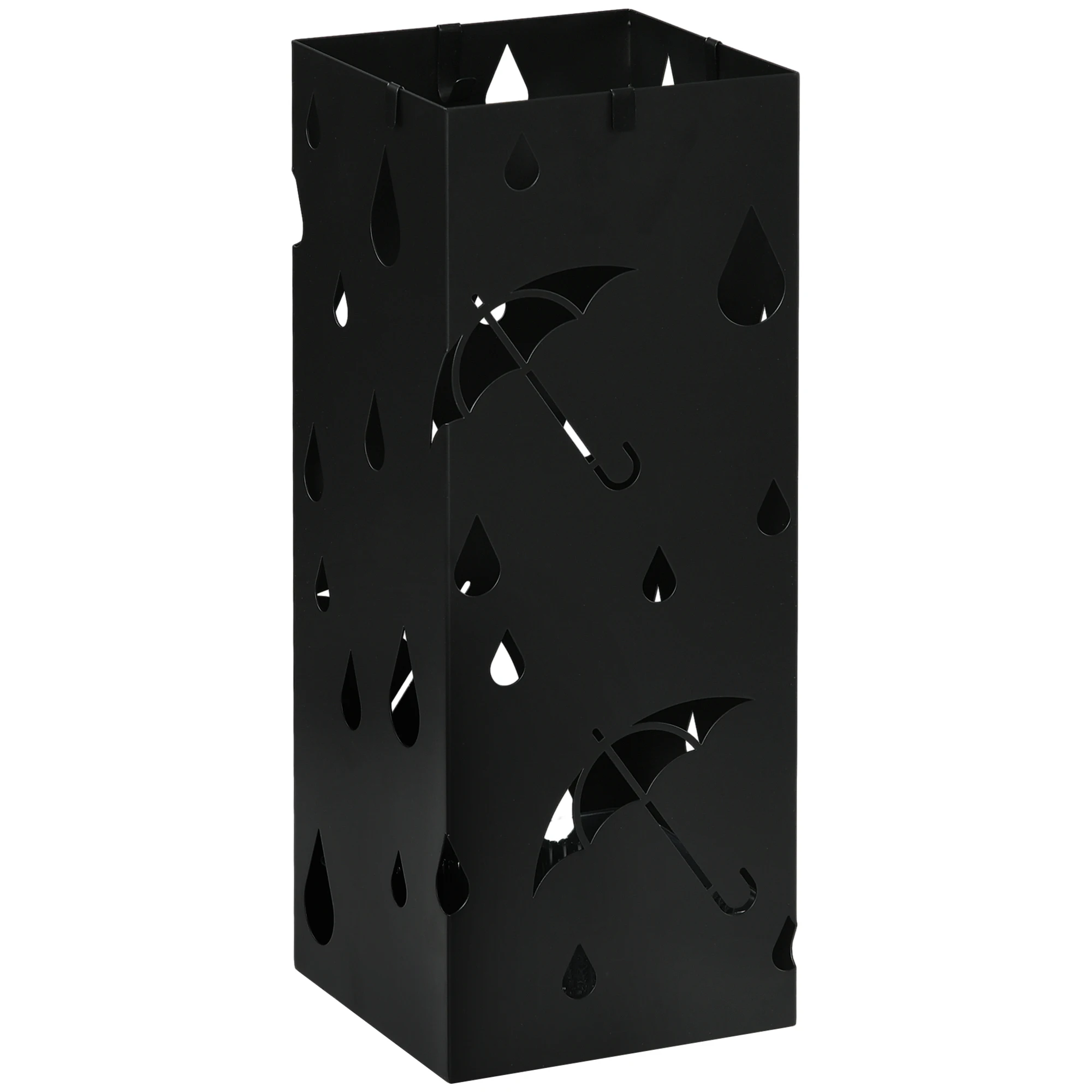 Homcom Stahls chirmst änder mit 4 Haken und Tropfs chale 15,5x15,5x41 cm schwarz