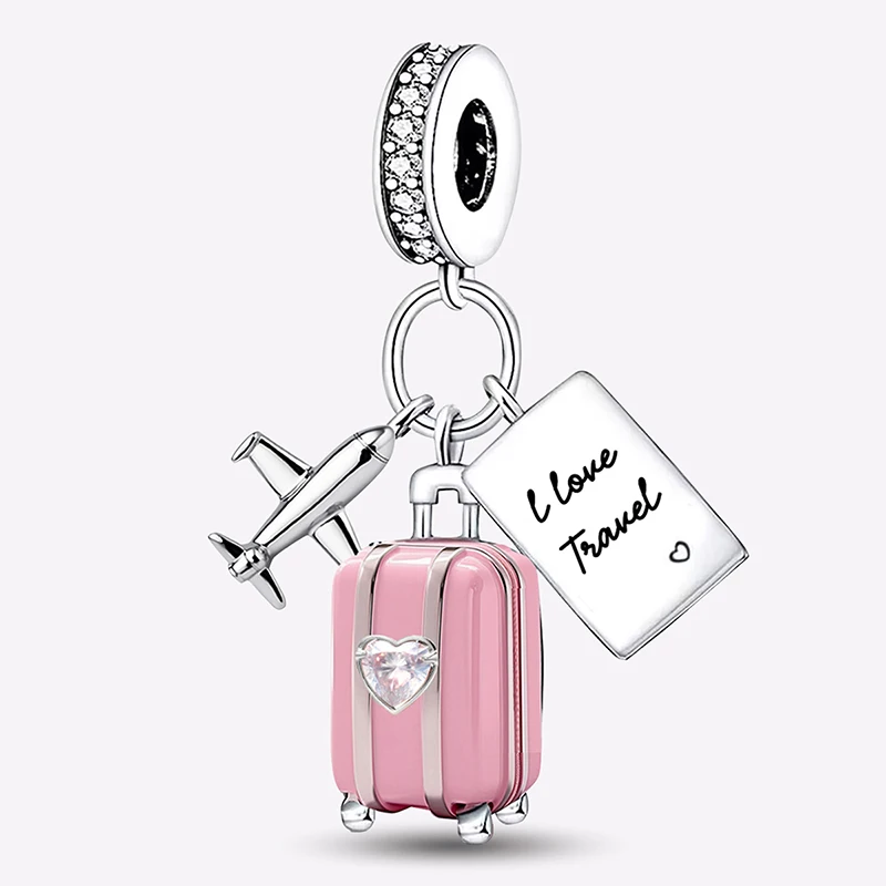 925 Sterling Silver Love Heart Flower Four Leaf Clover Turtle Charms Beads fit for Original Pan