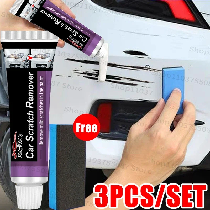 Car Scratch Remover Polishing Paste With Sponge Car Body Paint Care Remove Scratch Repair Broken
