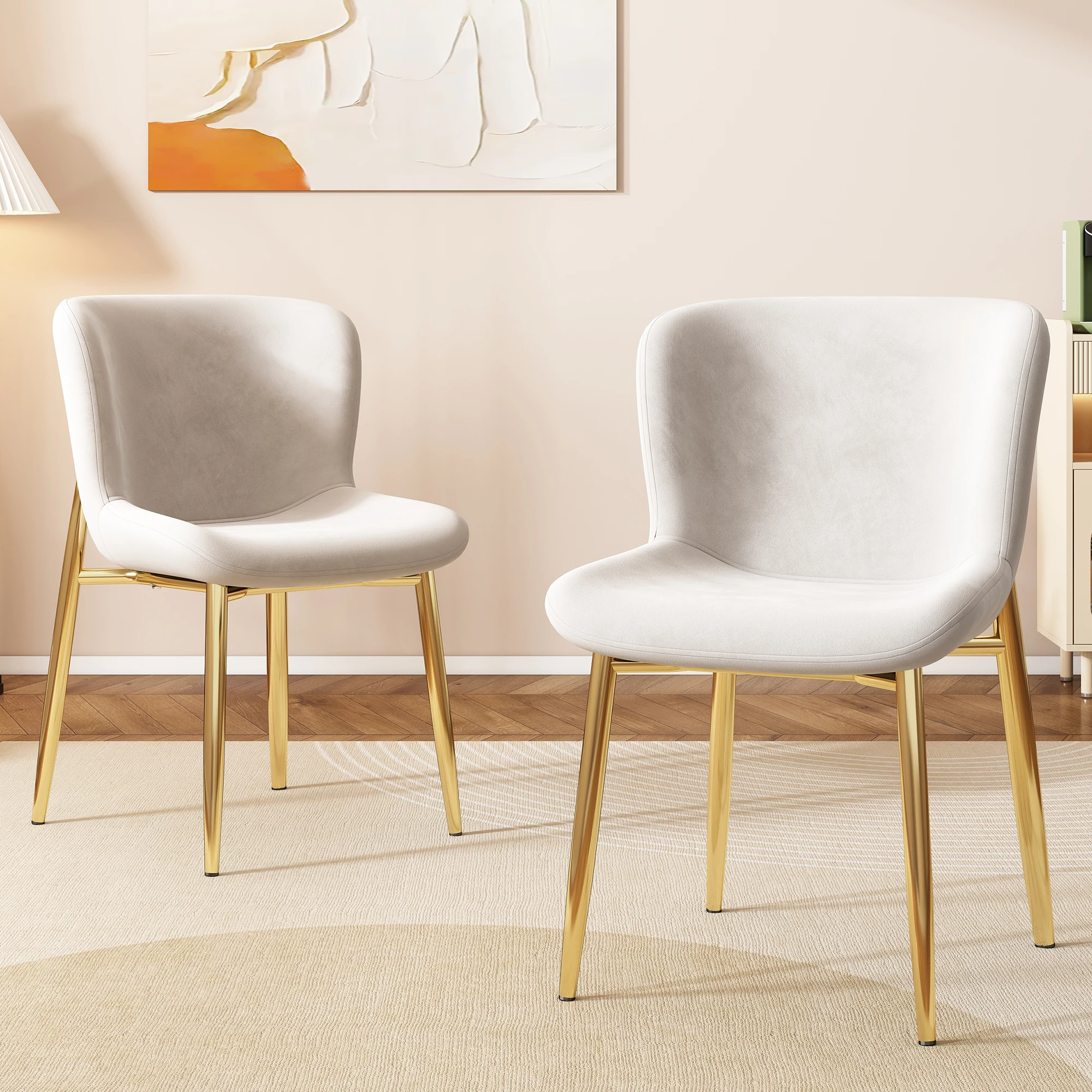 Esszimmerstuhl aus Samt, Wohnzimmer, 2er-set, Schlafzimmer, Einzelner Deluxe Wohn- und