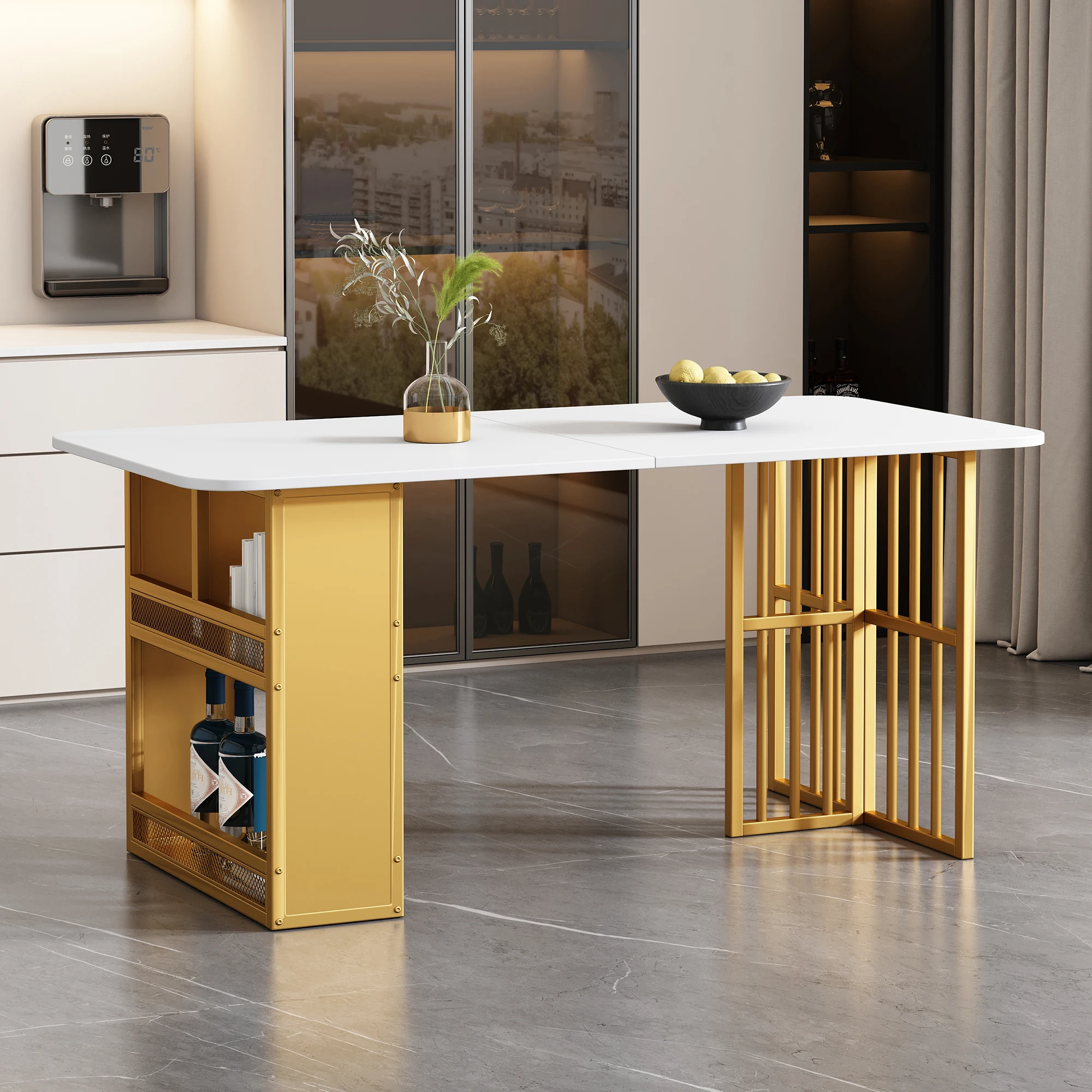 Esszimmertisch, Zeitgemäßer Esstisch, Rechteckiger Esstisch, Kaffee-Freizeittisch, Modern einfacher
