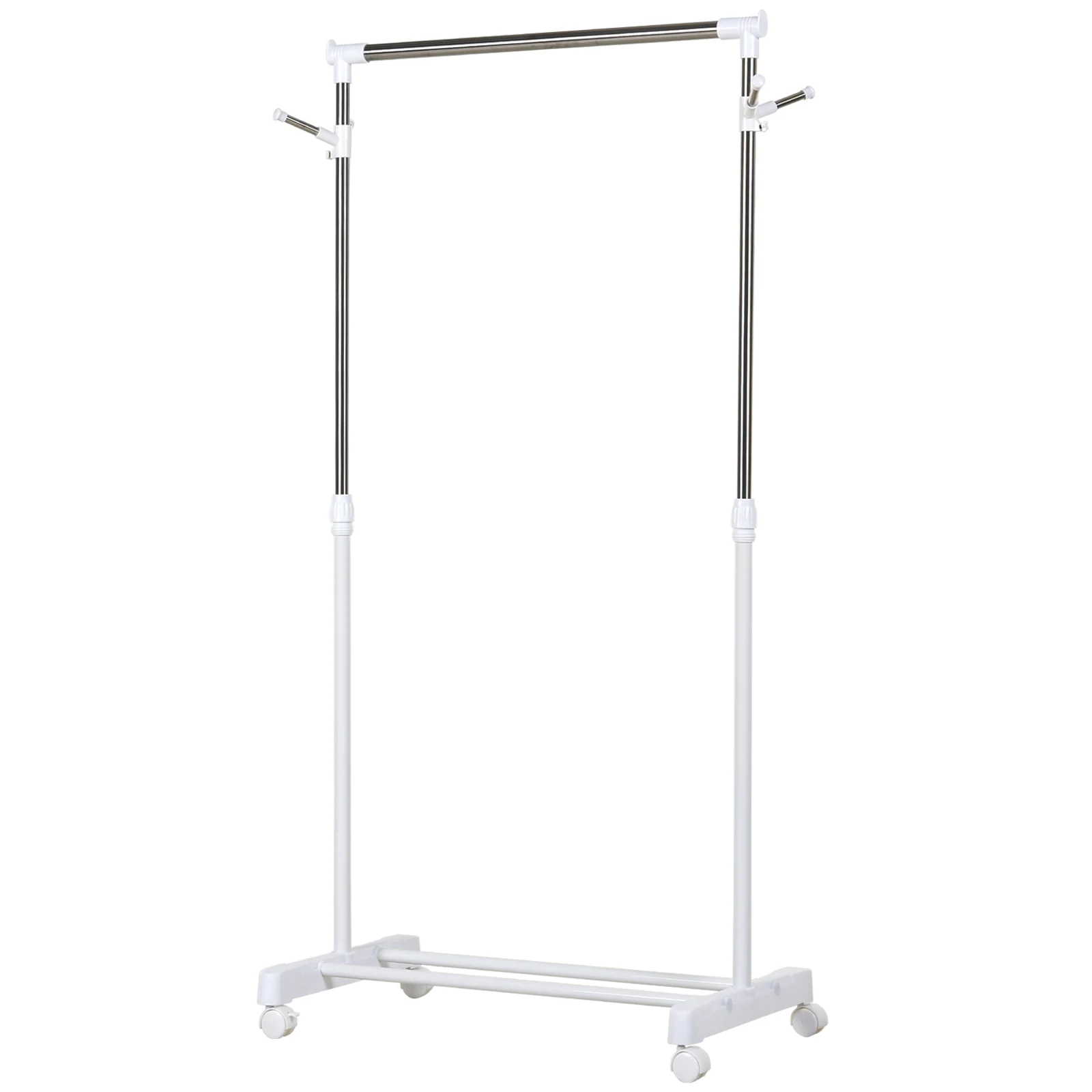 Homcom tragbare verstellbare Kleidung Standard garderäder 68,5x42x87-145 cm