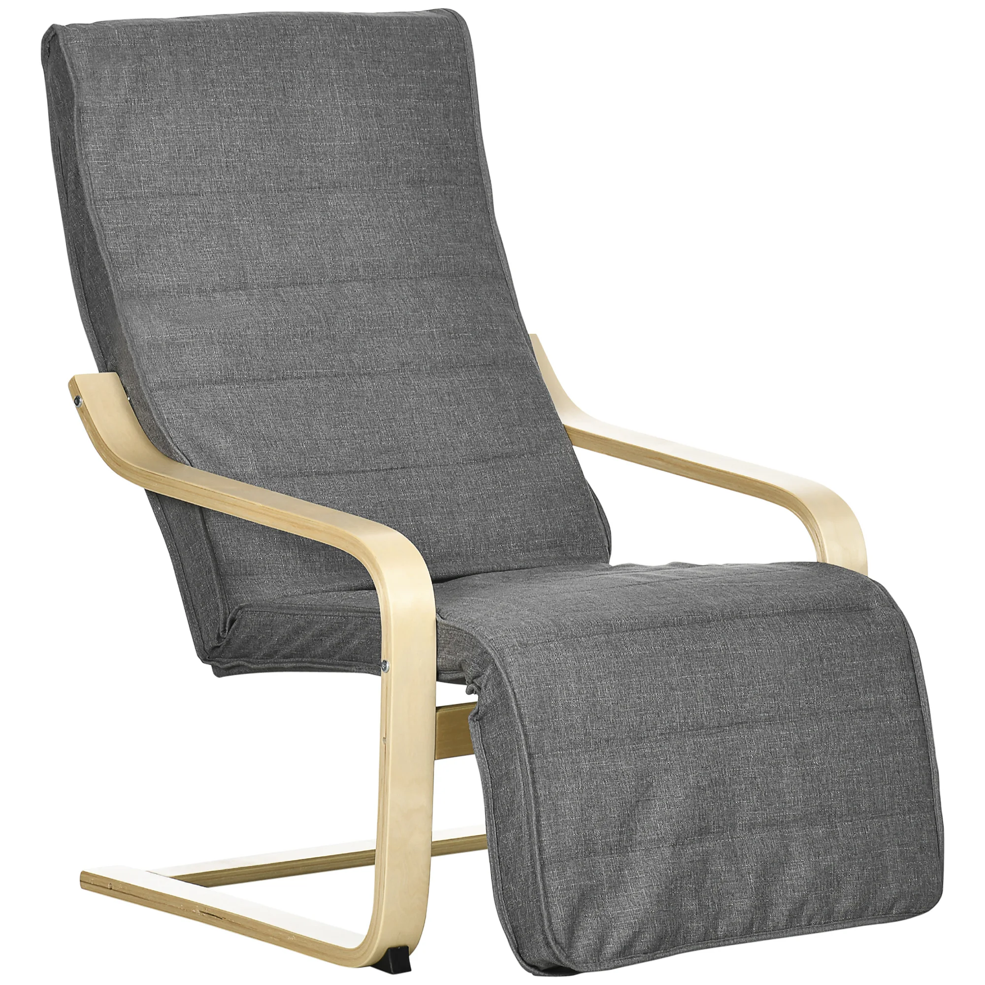 Homcom Lounge Chair Relax Stuhl mit Fuß stütze verstellbar 66,5x94x100 cm