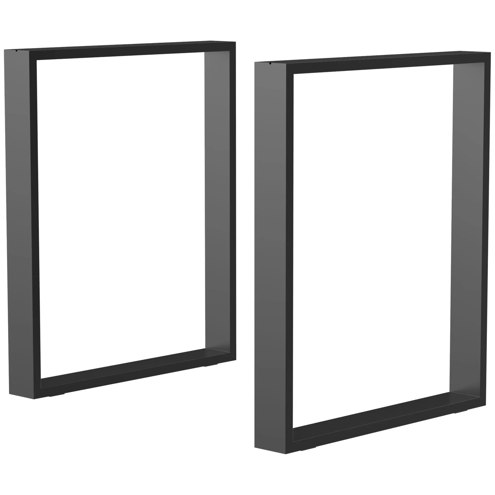 Homcom 2 Stahl Tischbeine Set 60x72 cm mit Schrauben und Protektoren