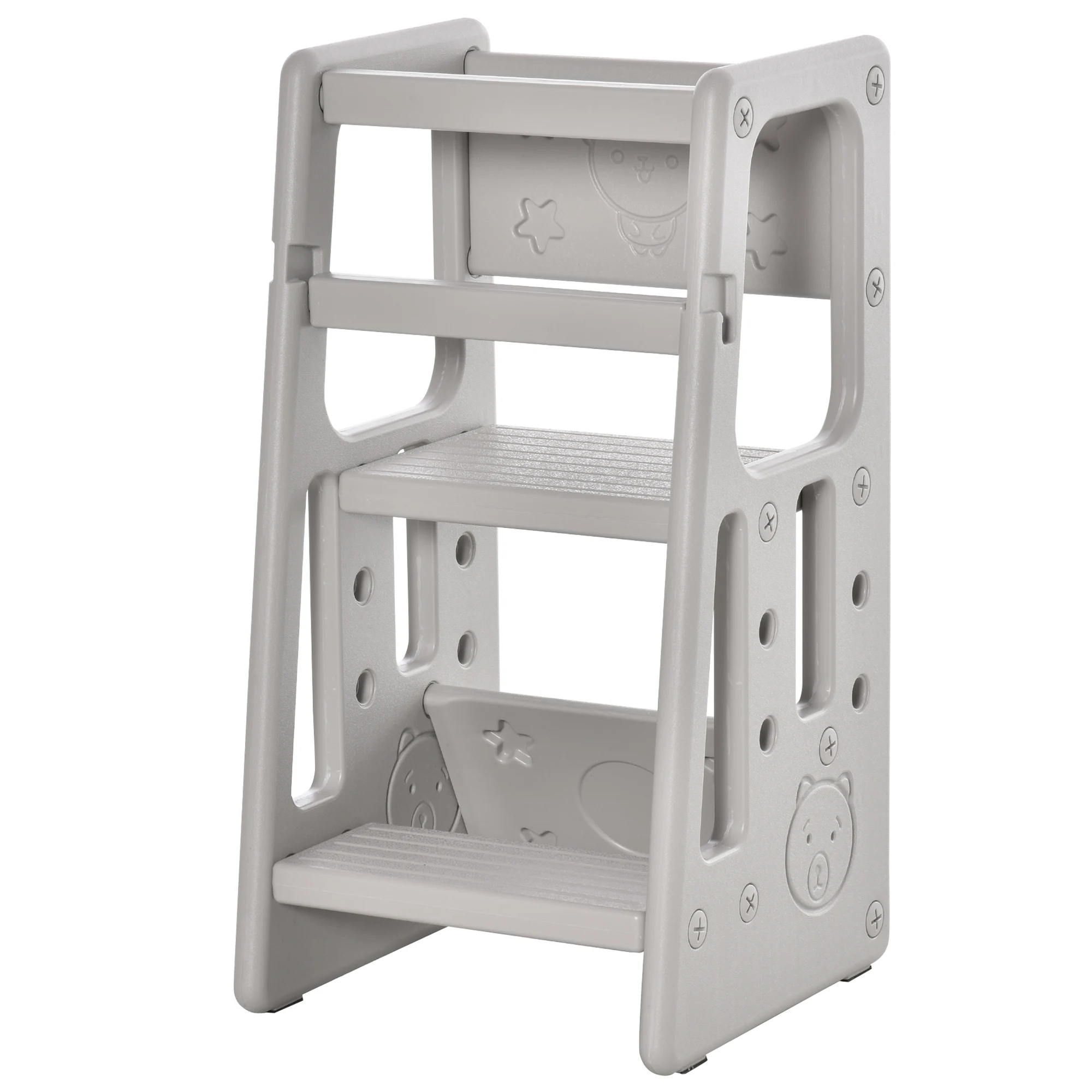 Homcom Lernt urm für Kinder mit höhen verstellbarer 47x47x90 cm grau