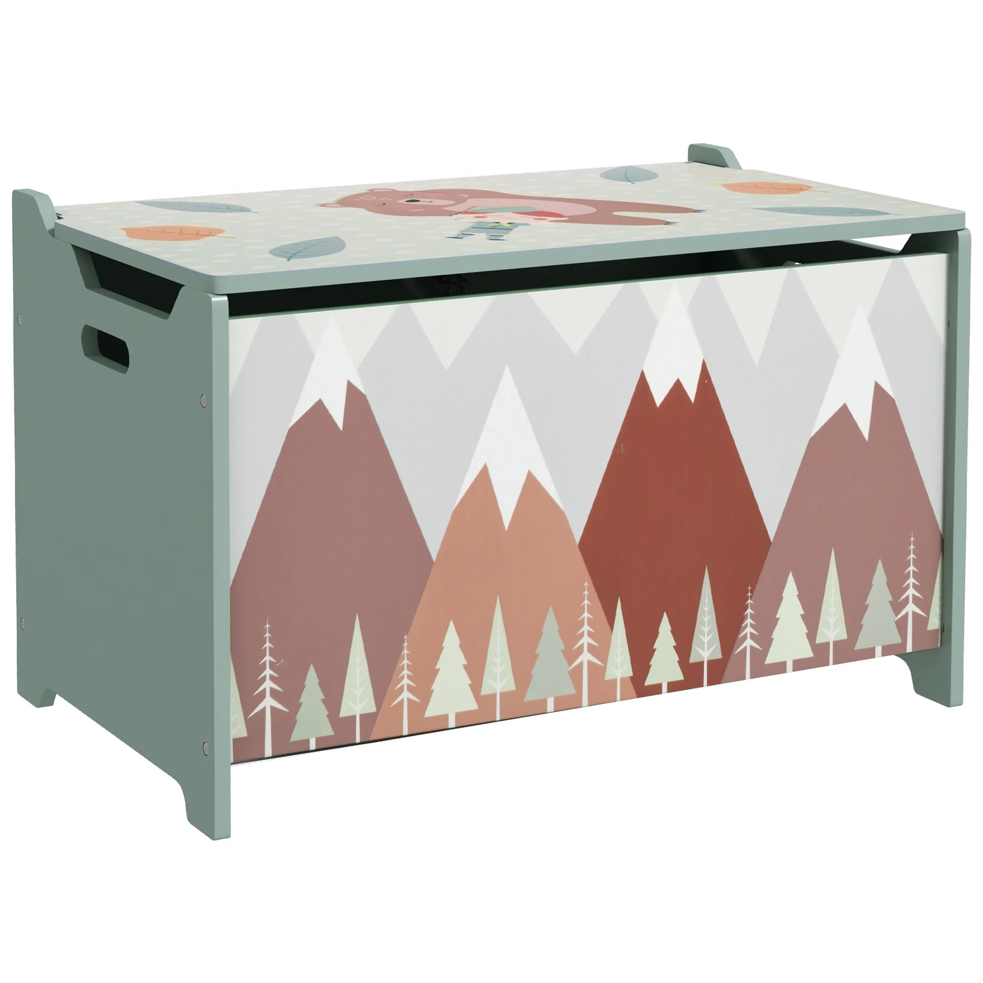 Zonekiz Bären druck Kinder Aufbewahrung boxen 60x37x39 cm grün